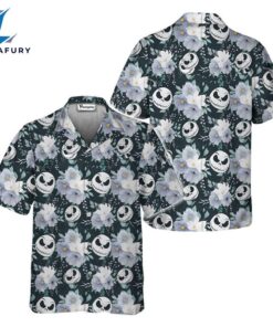 Floral Jack Skellington Hawaii Shirt