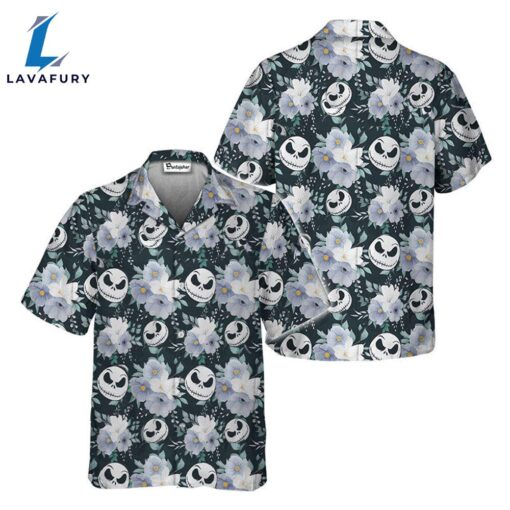 Floral Jack Skellington Hawaii Shirt