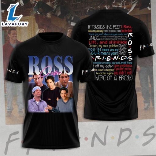 Friend 3d Shirt For Men And Women, Ross Geller, Friends 3d Apparel   For Fans