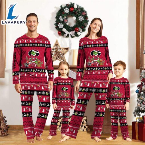 Georgia Bulldogs NCAA Custom Name Grinch Christmas And Sport Team Pajama Set  Gift Christmas