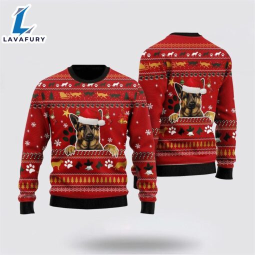 German Shepherd Christmas Ugly Christmas Sweater For Men And Women  Gift Dog Loves