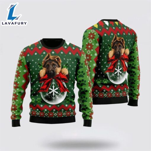 German Shepherd Ornament Ugly Christmas Sweater For Men And Women  Gift Dog Loves