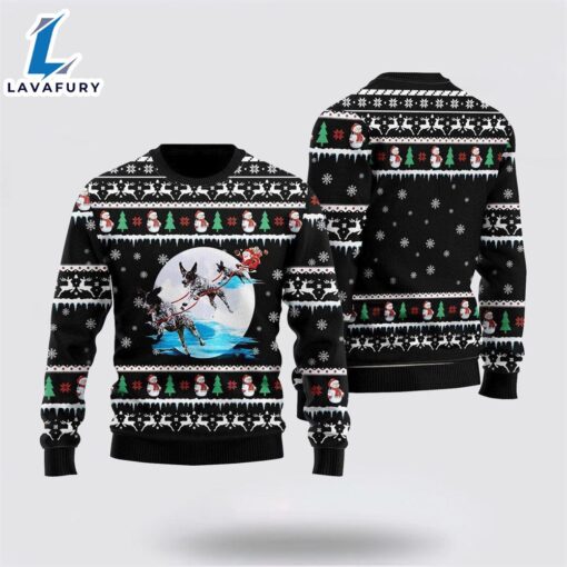 German Shorthaired Pointer Santa On Highway Ugly Christmas Sweater For Men And Women  Gift Dog Loves