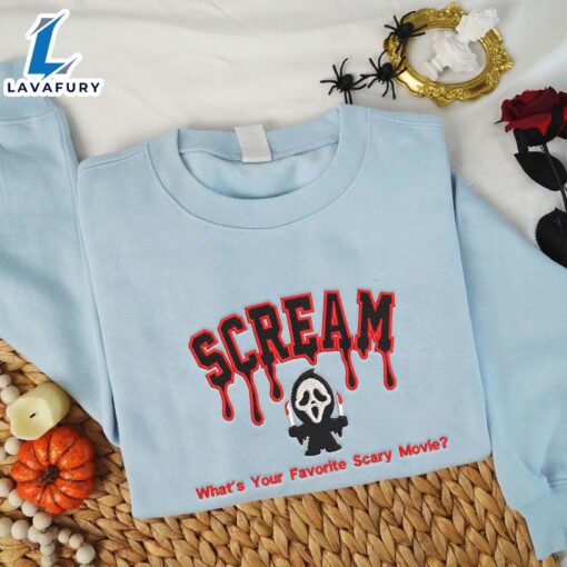 Ghostface Scream Movies Embroidered Sweatshirt Fashion Style 1