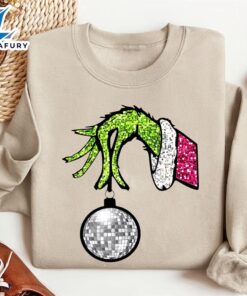 Glitter Grinch Hand Christmas Shirt