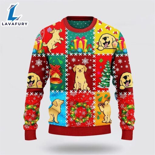 Golden Retriever Dog Lovers Christmas Wishes All Over Ugly Christmas Sweater For Men And Women  Gift Dog Loves