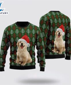 Golden Retriever Puppy Wears Santa…