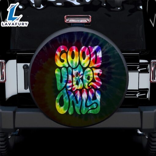 Good Vibes Only Car Spare Tire Cover Gift For Campers