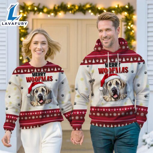 Great Dane Dog Merry Woofmas Christmas Sweatshirt & Hoodie   Gift Christmas