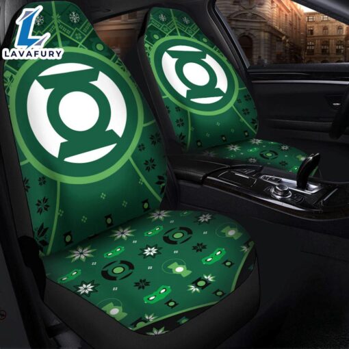 Green Lattern Christmas Premium Custom Car Seat Covers Decor Protectors Car Decor