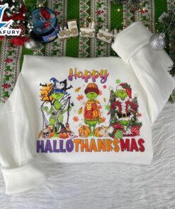 Grinch Happy Hallothanksmas Sweatshirt