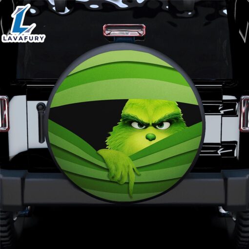 Grinch Hide Car Spare Tire Covers Gift For Campers