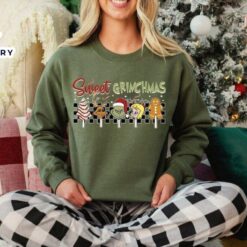 Grinch Sweet Christmas Sweatshirt Merry…