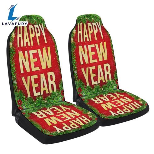 Happy New Year Christmas Seat Cover Cars Car Decor