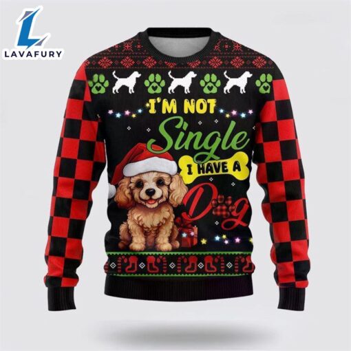 Happy Poodle Dog Ugly Christmas Sweater For Men And Women  Gift Dog Loves