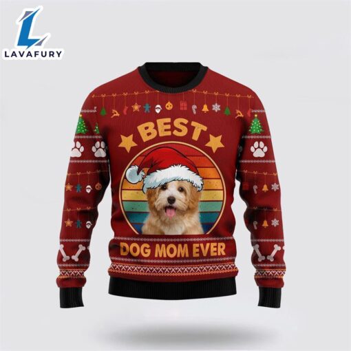 Havanese Best Dog Mom Ever Ugly Christmas Sweater For Men And Women  Gift Dog Loves