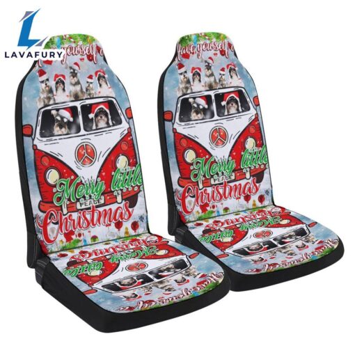 Have Yourself A Merry Little Christmas Schnauzer Seat Cover Cars Car Decor