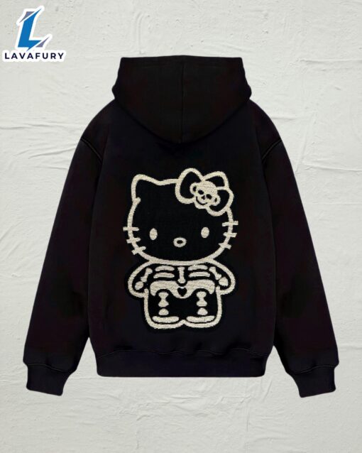 Hello Kitty Coraline Cartoon Embroidered Hoodie Fashion Style