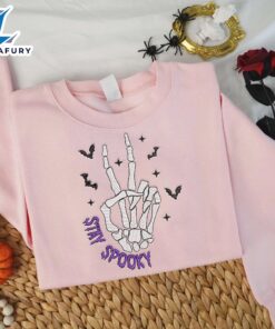 Hi Skeleton Halloween Embroidered Sweatshirt…