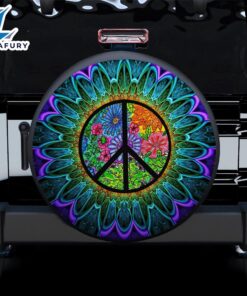 Hippie Rainbow Colorful Sunflower Car…