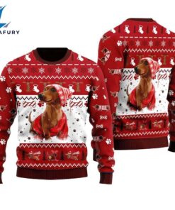 Holiday Dachshund Ugly Christmas Sweater…