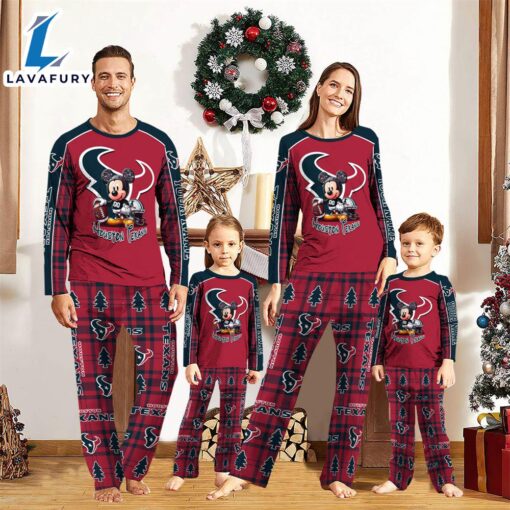 Houston Texans Pajamas Personalized Your Name NFL And Mickey Mouse Pajamas  Gift For Christmas