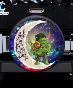 Hulk And Loki Love You To The Moon Galaxy Spare Tire Covers Gift For Campers