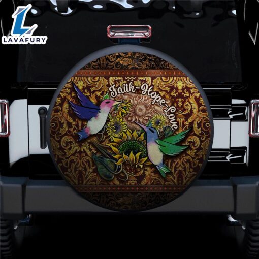 Hummingbird Car Spare Tire Covers Gift For Campers