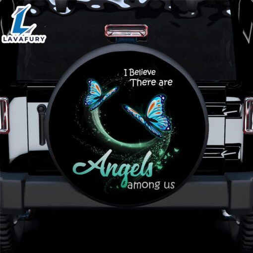 I Believe There Are Angels Car Spare Tire Cover Gift For Campers