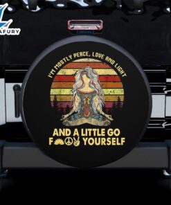 I’m Mostly Light Love Peace And A Little Spare Tire Covers Gift For Campers