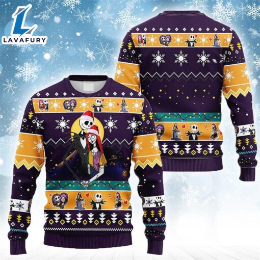 Jack And Sally In Love Nightmare Before Christmas Ugly Sweater