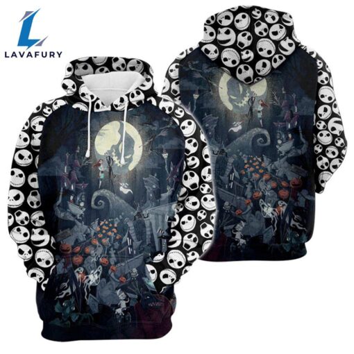 Jack Skellington And Sally Spooky Night Hoodie