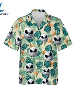 Jack Skellington Faces Tropical Hawaiian…