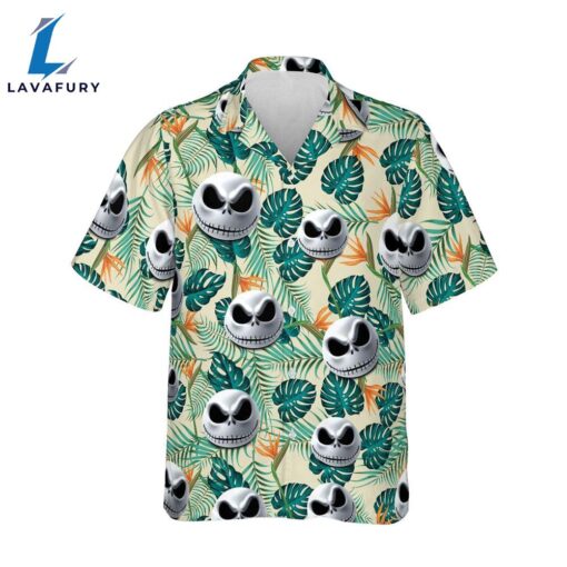 Jack Skellington Faces Tropical Hawaiian Shirt