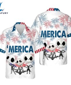 Jack Skellington Fireworks Merica Hawaiian…