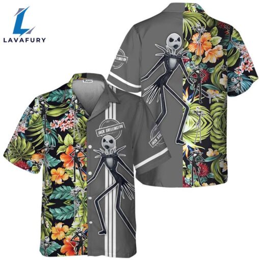 Jack Skellington Floral Hawaiian Shirt