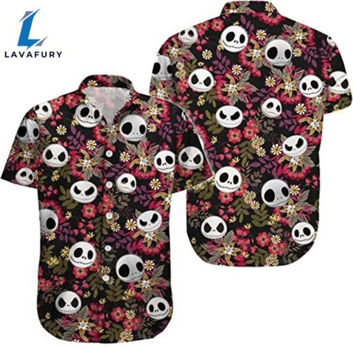 Jack Skellington Flower Hawaiian Shirt