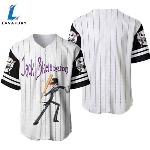 Jack Skellington Pinstripe Baseball Jersey