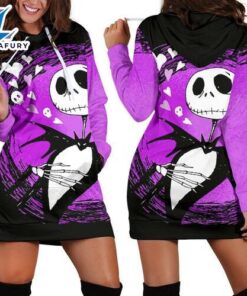 Jack Skellington Purple Hoodie Dress