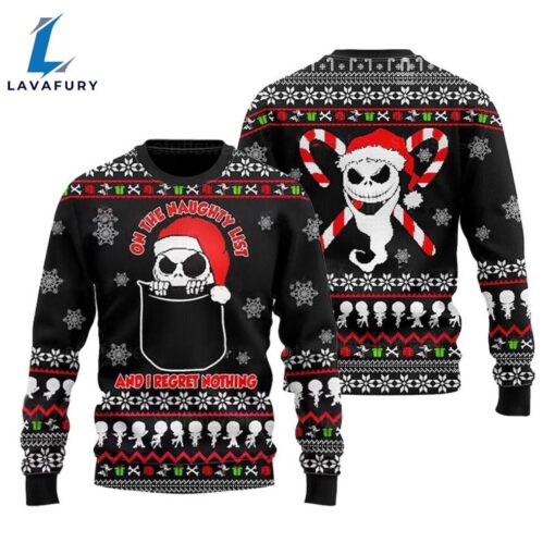 Jack Skellington Regret Nothing Ugly Sweater