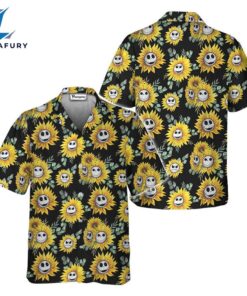 Jack Skellington Sunflower Hawaiian Shirt