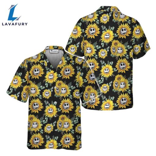 Jack Skellington Sunflower Hawaiian Shirt