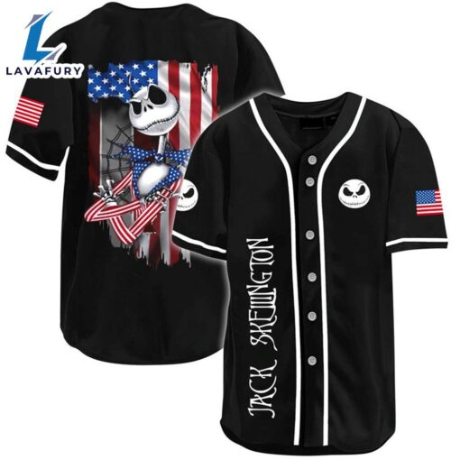 Jack Skellington United States Flag Baseball Jersey