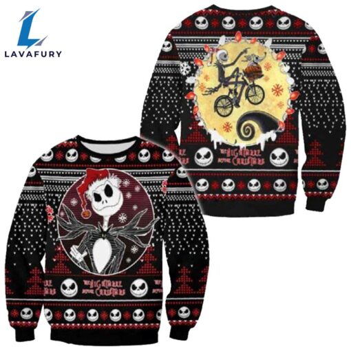 Jack Skellington Zero Nightmare Before Christmas Ugly Sweater