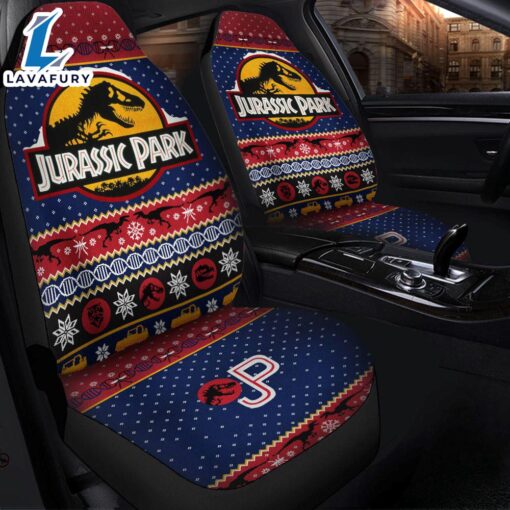 Jurassic Park Christmas Premium Custom Car Seat Covers Decor Protectors Car Decor