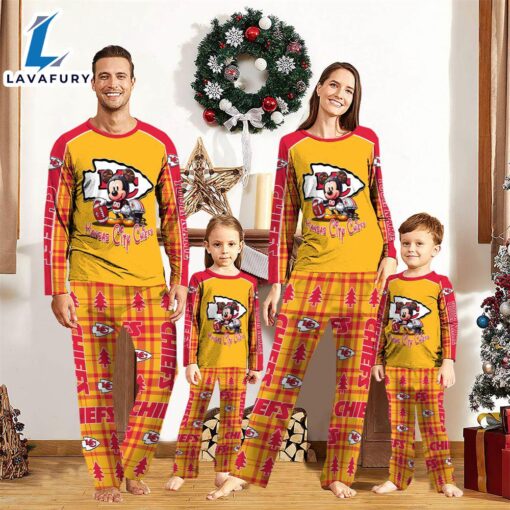 Kansas City Chiefs Pajamas Personalized Your Name NFL And Mickey Mouse Pajamas  Gift For Christmas