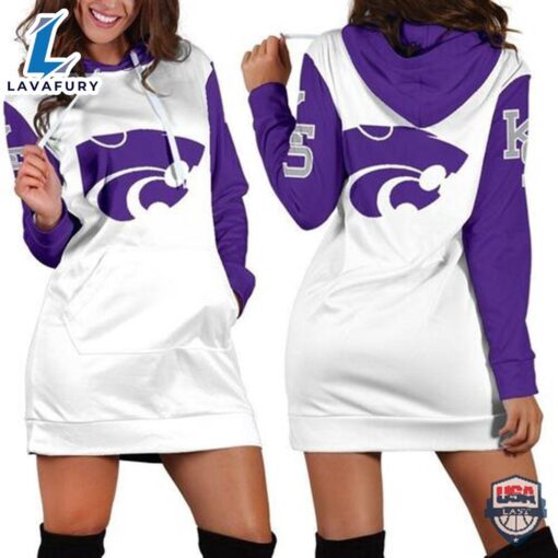 Kansas State Wildcats 3D Hoodie Dress Women Sweatshirt