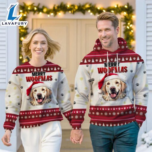 Labrador Retriever Dog Merry Woofmas Christmas Sweatshirt & Hoodie   Gift Christmas