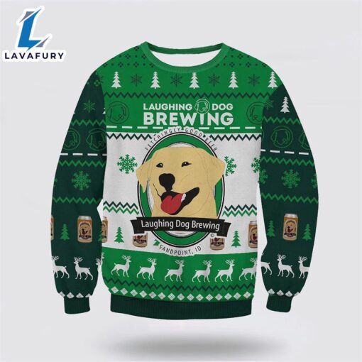 Laughing Dog Brewing Christmas 3d Ugly Ugly Christmas Sweater For Men And Women  Gift Dog Loves