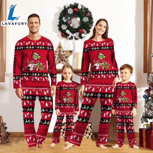 Louisville Cardinals NCAA Custom Name Grinch Christmas And Sport Team Pajama Set  Gift Christmas